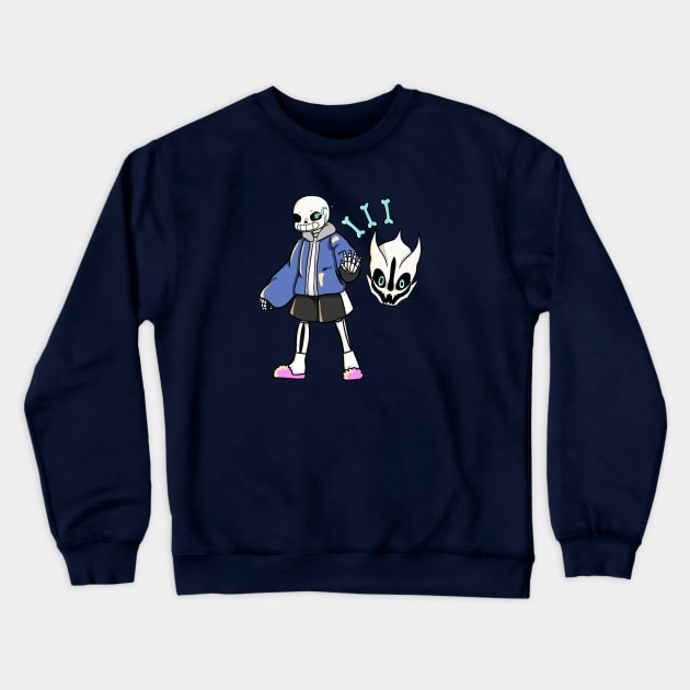 Sans Gaster Blaster Crewneck Sweatshirt by KunkyTheRoid